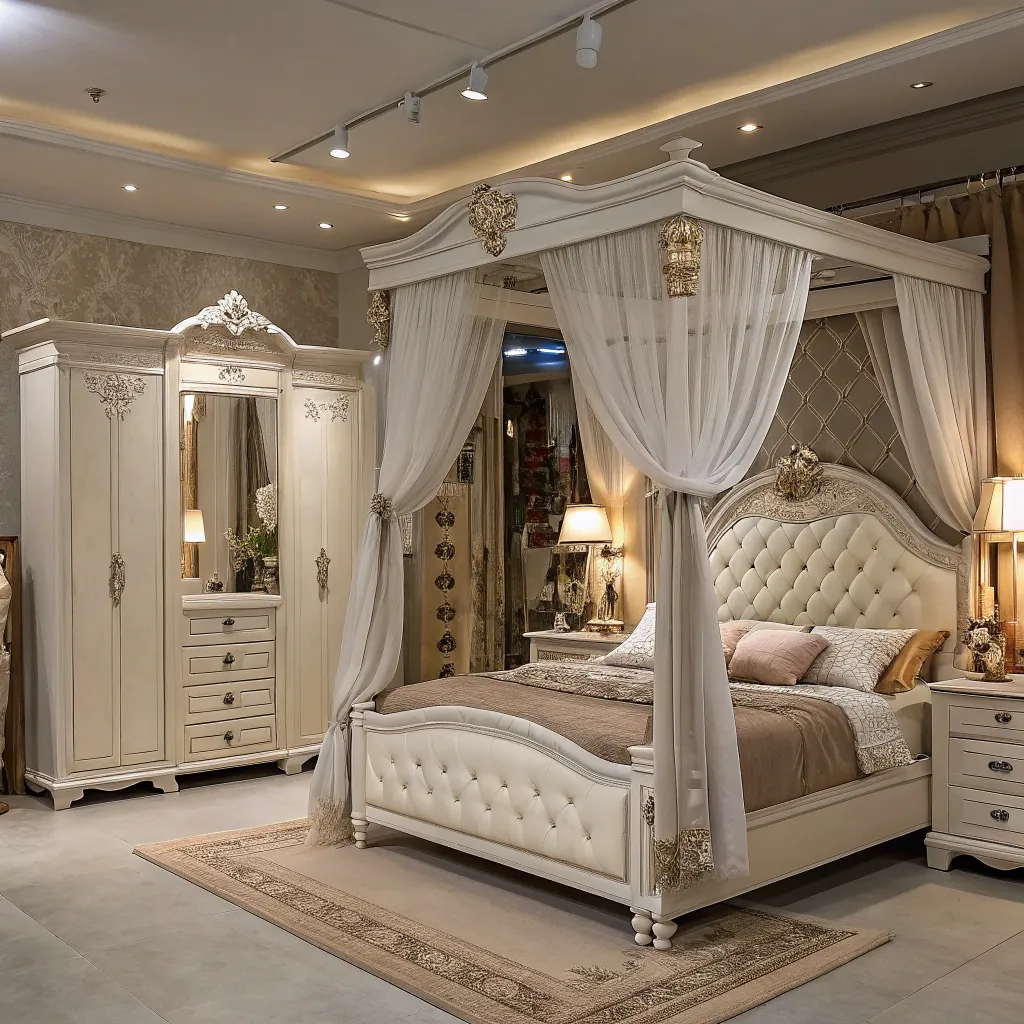 Elegant bedroom with personalized furniture